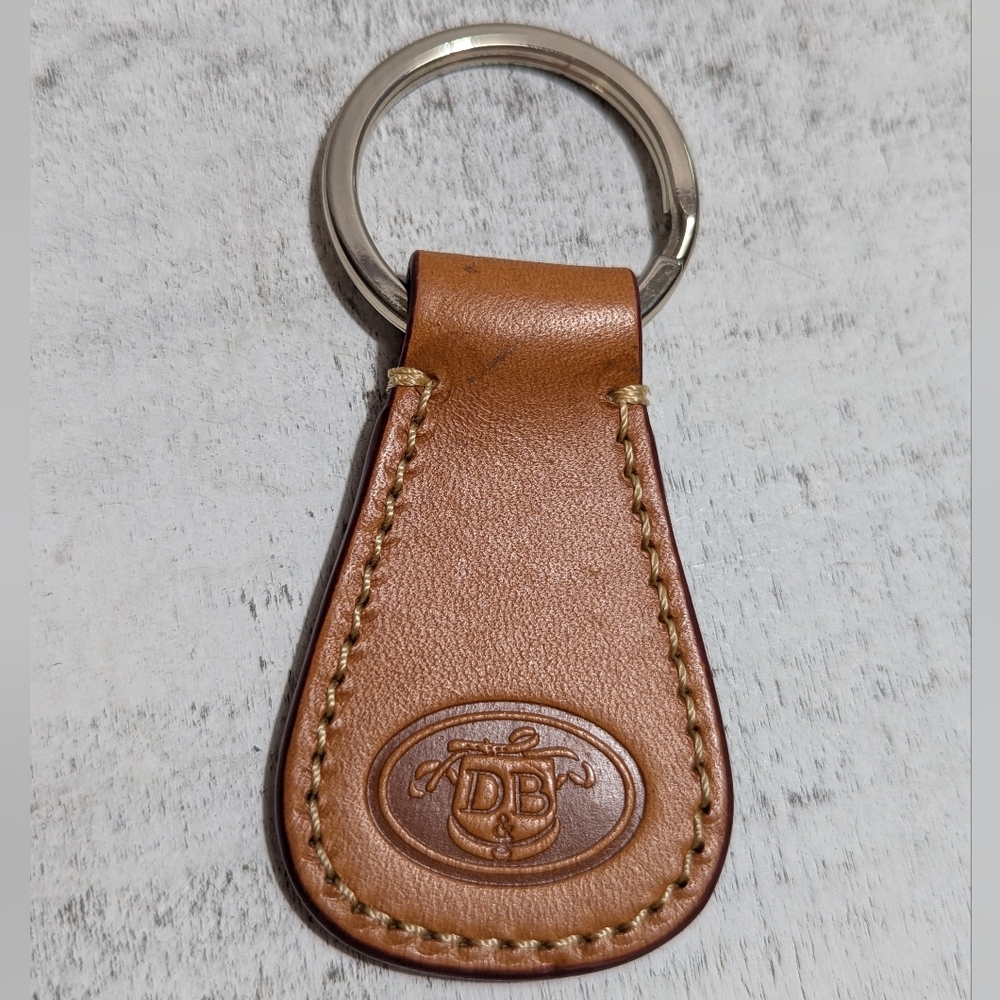 Dooney & Bourke British Tan Leather Key Holder, Bag Charm
